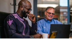 Iyobosa Ero, founder of Prepature, working with his mentor Steve Lome